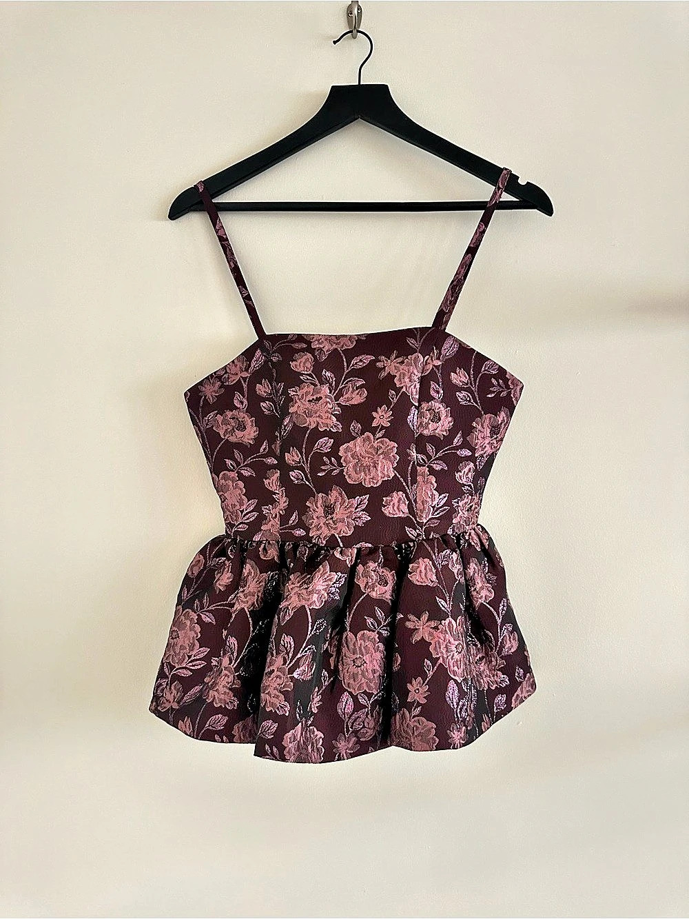 Petal & Pup Allegro Floral Brocade Peplum Top